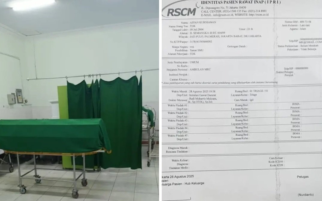 Dua pengemudi ojek online (ojol) menjadi korban dalam peristiwa tersebut, satu di antaranya meninggal dunia.