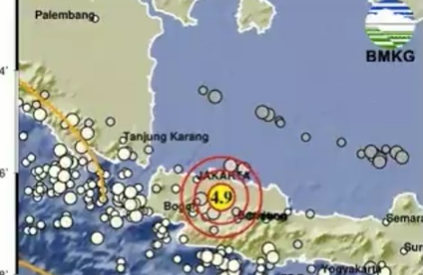 Gempa bumi berkekuatan magnitudo 4,9 mengguncang wilayah Kabupaten Bekasi, Jawa Barat, pada Rabu malam (20/8/2025) pukul 19.54 WIB.
