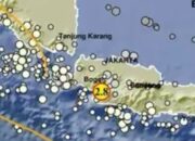 Gempa bumi berkekuatan magnitudo 2,8 terjadi di wilayah 13 kilometer tenggara Kabupaten Sukabumi, Jawa Barat, pada Kamis (21/8/2025) pukul 20.52 WIB