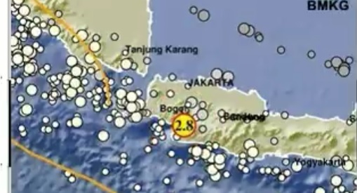 Gempa bumi berkekuatan magnitudo 2,8 terjadi di wilayah 13 kilometer tenggara Kabupaten Sukabumi, Jawa Barat, pada Kamis (21/8/2025) pukul 20.52 WIB
