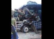 Potret Bus MGI Kecelakaan di Tol Bocimi, Tiga Warga Cibadak Jadi Korban