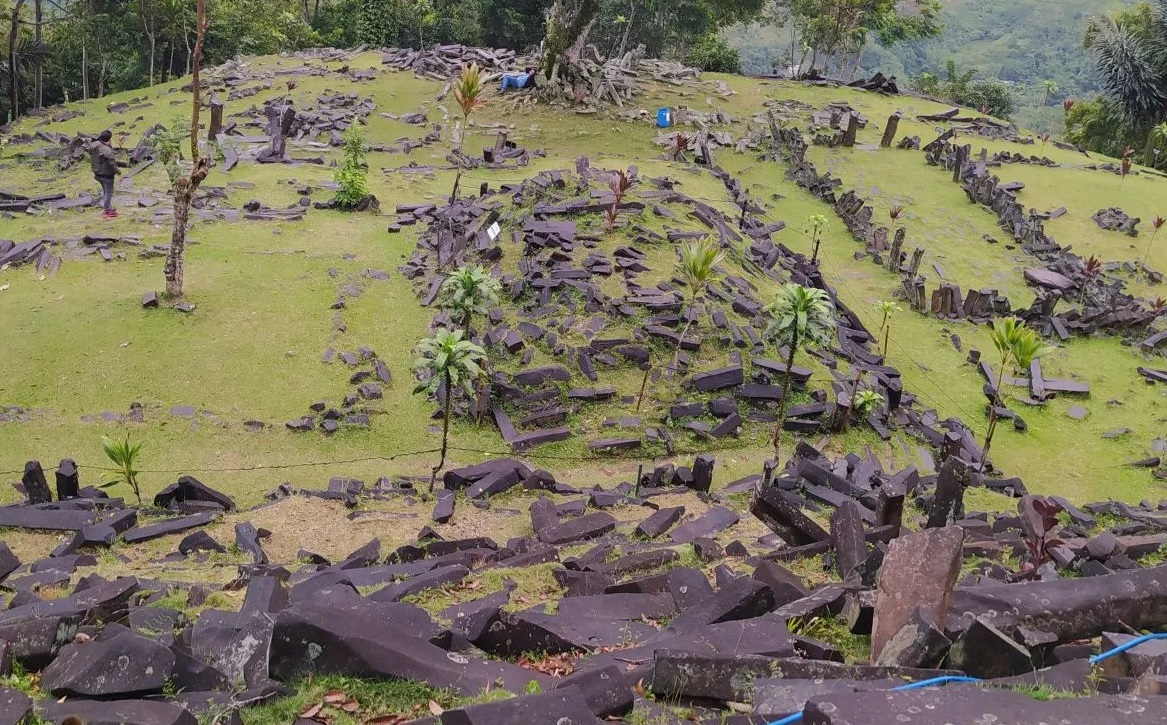 Situs Megalitikum Gunung Padang di Kecamatan Campaka, Kabupaten Cianjur, Jawa Barat.(Ahmad Fikri)