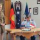 Gubernur Akademi Angkatan Udara (AAU), Marsekal Muda TNI Dr. Ir. Purwoko Aji Prabowo, M.M., M.D.S., melakukan kunjungan kehormatan ( courtesy call) kepada Duta Besar Republik Indonesia untuk Australia, H.E. Dr. Siswo Pramono, di Canberra, Jumat (15/8/2025).