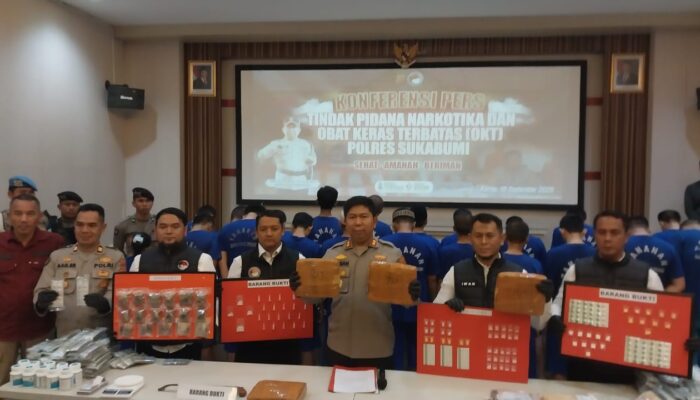 Polres Sukabumi Bongkar 150 Kasus Narkoba, Sita 116 Ribu Butir Obat Terlarang
